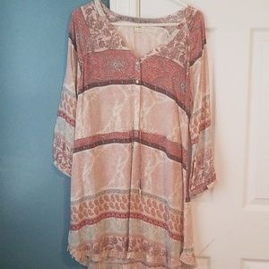 O'neill cinch waist 3/4 sleeve mini